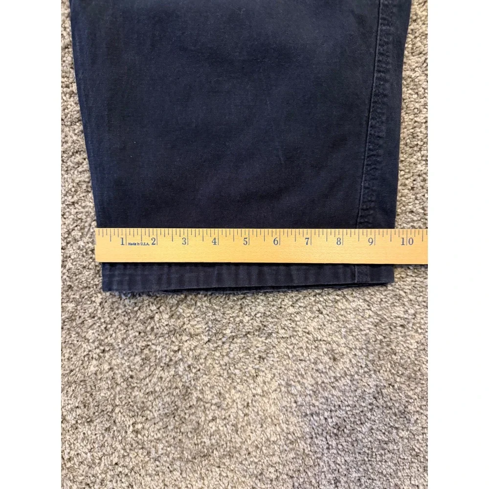 Duluth Trading Co Work Pants Mens 44x30 Navy Flex Fire Hose Relaxed Fit Canvas